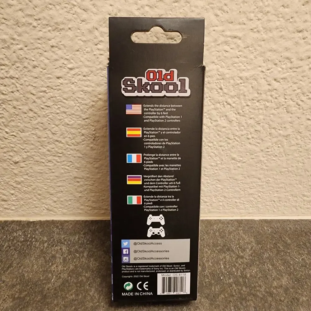 PS1 / PS2 Extension Cable, 6 Ft (NEW) - Old Skool
